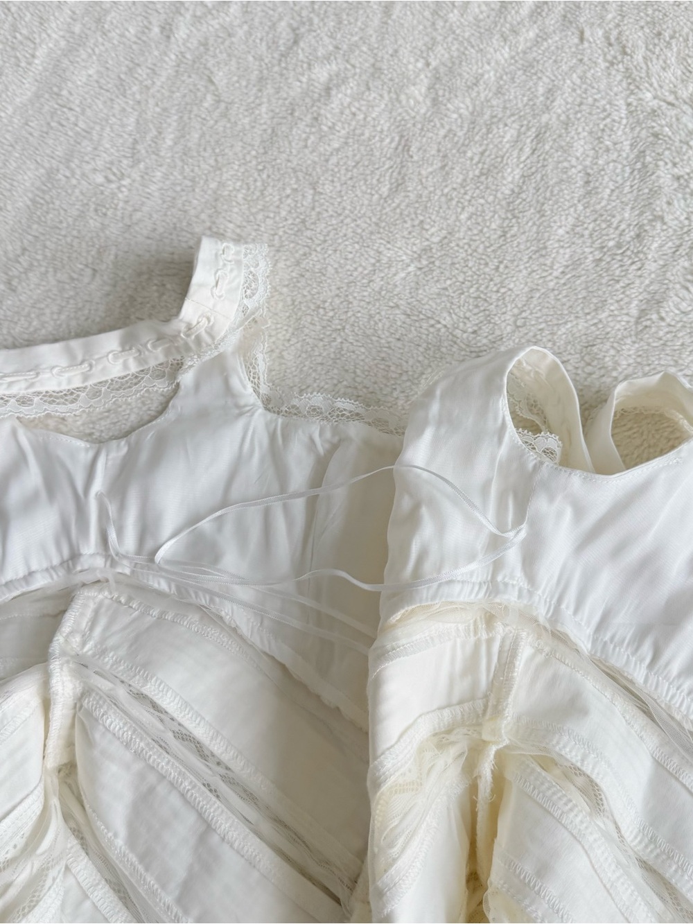 House of CB Cream Mini Dress with Lace Bodice - Picture 10 of 13